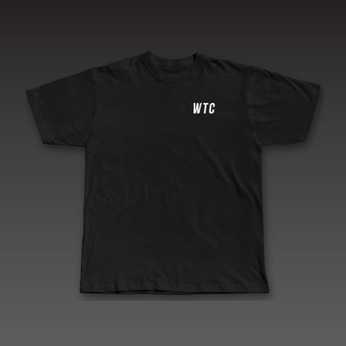 Big Back Tee in black, WTC on the left chest