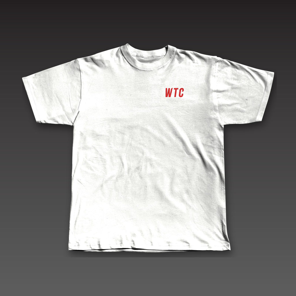 WTC Twice Tee in white / red, WTC on the left chest