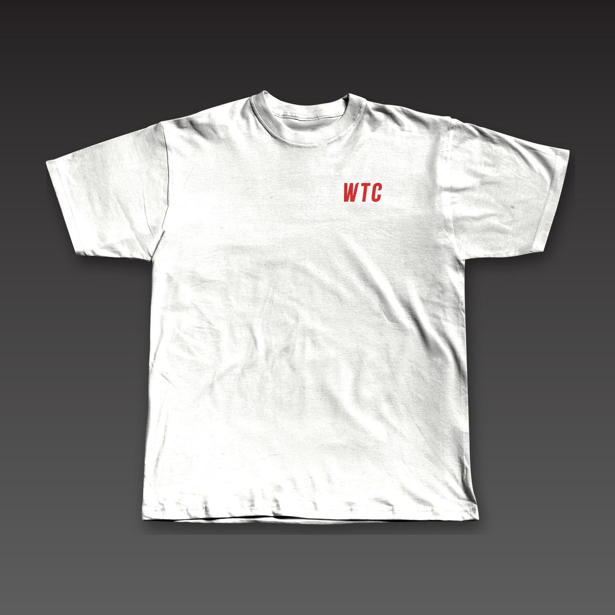 WTC Twice Tee in white / red, WTC on the left chest
